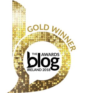 Gold Winner Badge for the blog awards Ireland 2018
